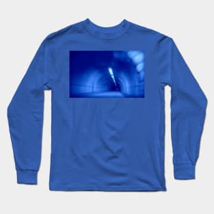 Blue Wormhole in Space - watch out for the TARDIS! Long Sleeve T-Shirt